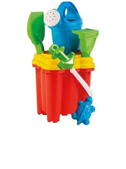 Bucket and Spade Set with Watering Can & Accessories Red