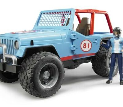 BRUDER JEEP CROSS COUNTRY RACER BLUE W/ DRIVER